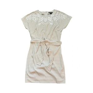 Armani Exchange | Gray Geometric Sequined Cap Sleeve Sheath Mini Dress, Size 0